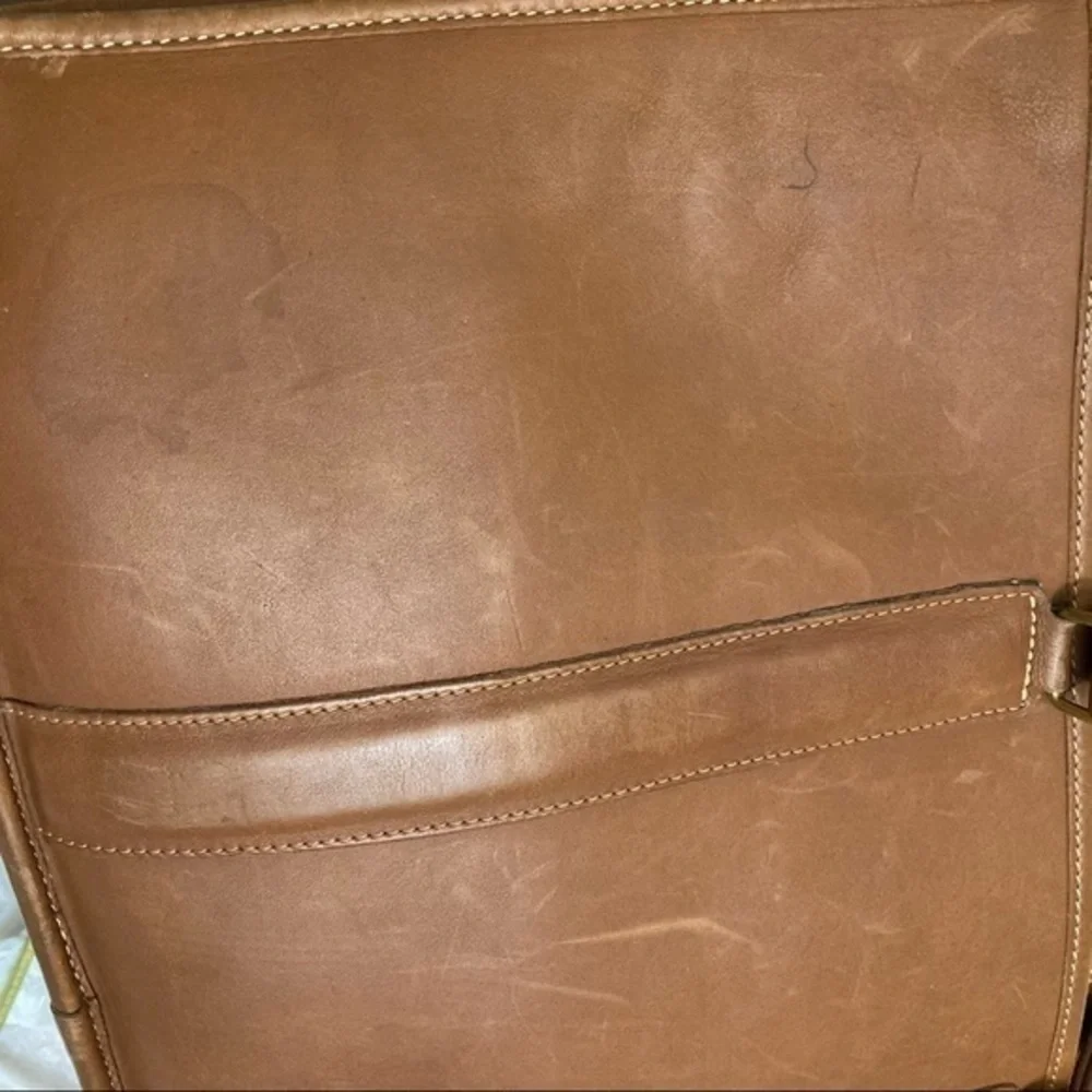 Coach vintage English tan leather briefcase laptop work bag